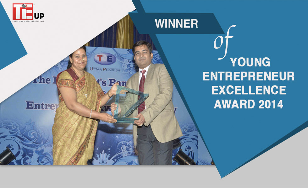 Winner of  Young Entrepreneur Excellence Award 2014